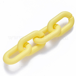 Opaque Spray Painted Acrylic Linking Rings&nbsp;X-OACR-S036-006A-I05