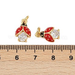 Brass Micro Pave Cubic Zirconia Pendants&nbsp;LS-KK-C095-08B-G