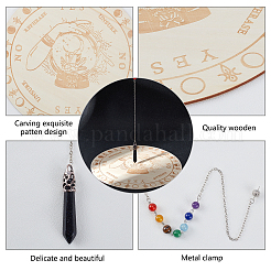 2Pcs Wooden Round Planchette&nbsp;DIY-GA0002-39A