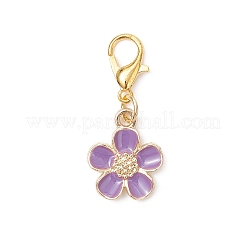Alloy Enamel Flower Pendant Decorations&nbsp;HJEW-JM04235