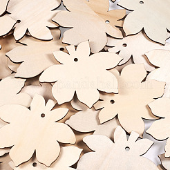 Undyed Wooden Big Pendant&nbsp;X-WOOD-TA0002-19