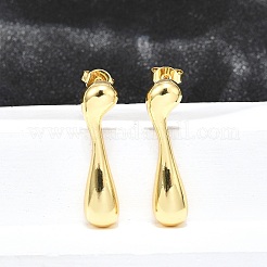 Rack Plating Brass Teardrop Stud Earrings for Women&nbsp;EJEW-Z019-08G