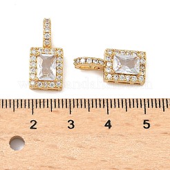 Brass Micro Pave Cubic Zirconia Pendants&nbsp;KK-Z139-08G-05