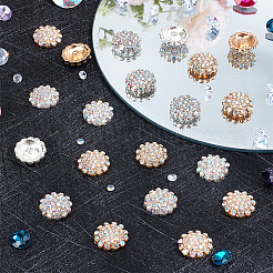 20Pcs 2 Colors Zinc Alloy Rhinestone Jewelry Snap Buttons&nbsp;FIND-WR0010-40