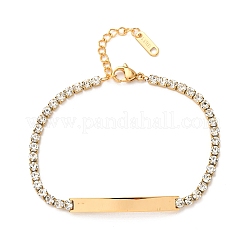 304 Stainless Steel Rhinestone Cup Chain Bracelets&nbsp;BJEW-G753-02G-03