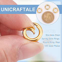 3Pcs Ion Plating(IP) 304 Stainless Steel Spring Gate Rings&nbsp;STAS-UN0059-42