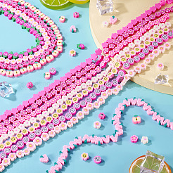 10 Strands 10 Styles Handmade Polymer Clay Bead Strands&nbsp;CLAY-TA0001-72B
