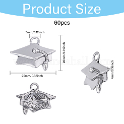 60Pcs Tibetan Style Alloy Pendants&nbsp;FIND-CA0010-38