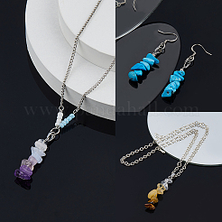 56Pcs 28 Styles Natural & Synthetic Mixed Gemstone Pendants&nbsp;PALLOY-FH00067