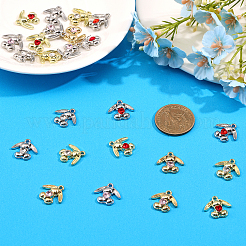 24Pcs 6 Style Rack Plating Alloy Pendants&nbsp;FIND-CA0006-79