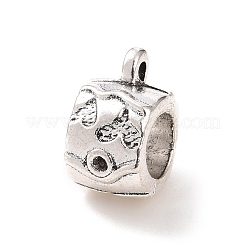 Tibetan Style Alloy Tube Bail Rhinestone Settings&nbsp;PALLOY-P293-201