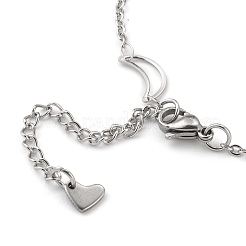 Tarnish Resistant 304 Stainless Steel Cable Chain Anklets&nbsp;AJEW-H104-05P