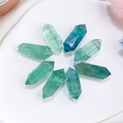 Double Point Tower Natural Fluorite Healing Stone Wands&nbsp;PW-WG90298-01