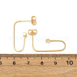 Brass Cube Stud Earrings&nbsp;EJEW-S280-04G