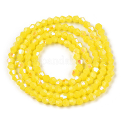 Opaque Solid Color Electroplate Glass Beads Strands&nbsp;EGLA-A039-P2mm-L05