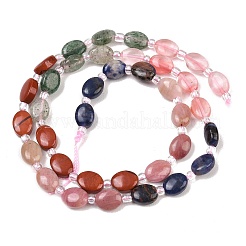 Cherry Quartz Glass & Natural Red Jasper & Sodalite & Green Strawberry Quartz & Rhodonite Beads Strands&nbsp;G-Z135-A06