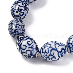 Handmade Blue and White Porcelain Beads&nbsp;PORC-I027-16D