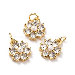 Rack Plating Brass Micro Pave Cubic Zirconia Charms&nbsp;KK-A160-22A-G