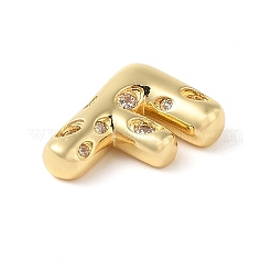 Brass Micro Pave Clear Cubic Zirconia Pendant&nbsp;KK-Z046-01G-F