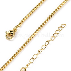 Rack Plating Brass Box Chain Necklaces for Women&nbsp;NJEW-A035-05G-01