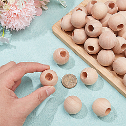 30Pcs Wood Beads&nbsp;WOOD-OC0004-40A
