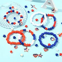 Independence Day DIY Bracelet Making Kits&nbsp;DIY-FS0009-53