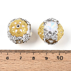 Handmade Polymer Clay Rhinestone Indonesia Beads&nbsp;CLAY-N015-04