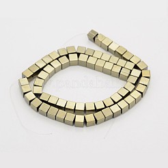 Cube Non-magnetic Synthetic Hematite Beads Strands&nbsp;G-D617-01A