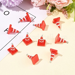 10Pcs Resin Iron Pendants&nbsp;RESI-FS0002-06