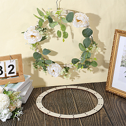 6Pcs Unfinished Wooden Hanging Wreath Frame&nbsp;WOCR-WR0001-02