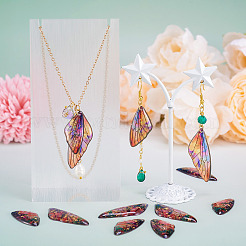Transparent Resin Wing Pendants Set&nbsp;RESI-TAC0021-01D