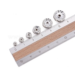 Brass Rhinestone Spacer Beads&nbsp;RB-JP0002-07