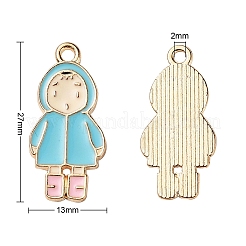27Pcs 27 Style Light Gold Alloy Enamel Pendants&nbsp;ENAM-YW0001-77