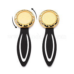 Alloy & Iron Bookmark Cabochon Settings&nbsp;PALLOY-N184-05G