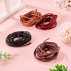 10 Yards 4 Colors Braided Leather Cord&nbsp;WL-TA0001-03