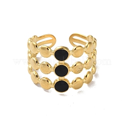 304 Stainless Steel Enamel Cuff Rings&nbsp;RJEW-M171-24G