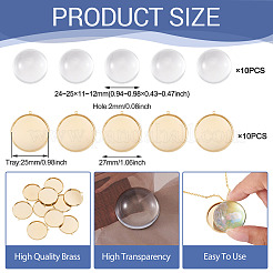 10Pcs Half Round Glass Cabochons&nbsp;DIY-TA0013-90