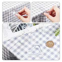 48Pcs 2 Style Transparent Plastic Tablecloth Clips&nbsp;AJEW-GL0002-08