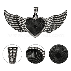 Alloy Pendant Cabochon Settings&nbsp;X-PALLOY-S107-001EB-RS