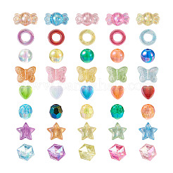 800Pcs 8 Style Transparent Acrylic Beads&nbsp;TACR-FW0001-05