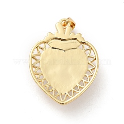 Sacred Heart Brass Pendants&nbsp;KK-G419-08G-01