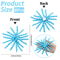 8Pcs Cloth Curly Bowknot&nbsp;AJEW-SP0001-49A
