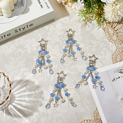 4Pcs Acrylic & ABS Plastic Pearl Jellyfish Pendant Decorations&nbsp;KEYC-SP0001-32B