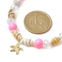 Natural Sea Shell Beaded Necklaces&nbsp;NJEW-JN04796-01