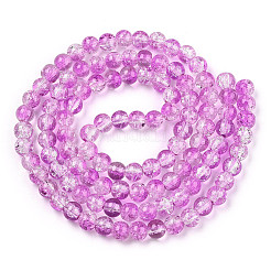 Baking Paint Crackle Glass Bead Strands&nbsp;CCG-S001-8mm-14