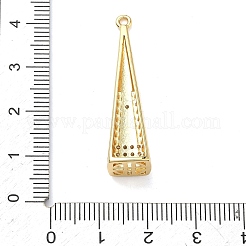 Brass Micro Pave Cubic Zirconia Pendants&nbsp;KK-C254-07G