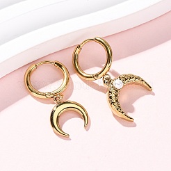 5Pcs 304 Stainless Steel Hoop Earrings&nbsp;EJEW-G447-02G