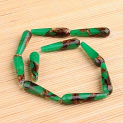 Assembled Dyed Synthetic Imperial Jasper and Bronzite Beads Strands&nbsp;G-E327-26C