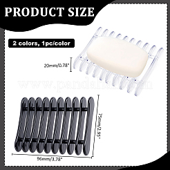 2Pcs 2 Colors Plastic Nail Art Pen Holder Stand&nbsp;MRMJ-ME00001-10B