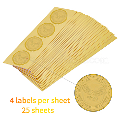 Plastic Self Adhesive Gold Foil Embossed Stickers&nbsp;DIY-WH0211-009